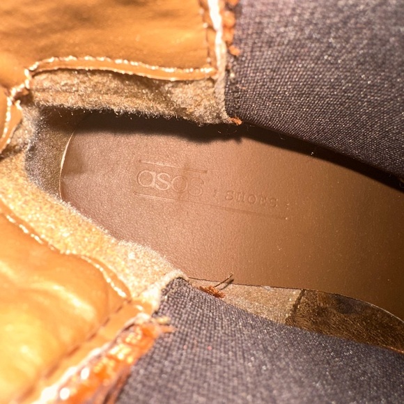 ASOS Brown Ankle Boots with Chunky Heel and Elastic Panels 🤎🤎 - Picture 6 of 7